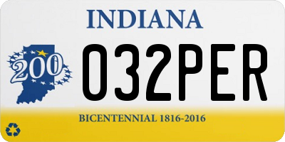 IN license plate 032PER