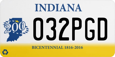 IN license plate 032PGD
