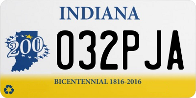 IN license plate 032PJA