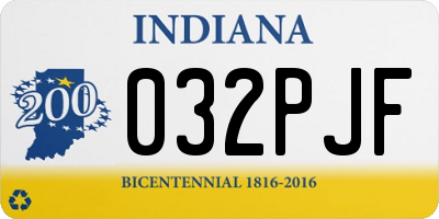 IN license plate 032PJF