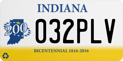 IN license plate 032PLV