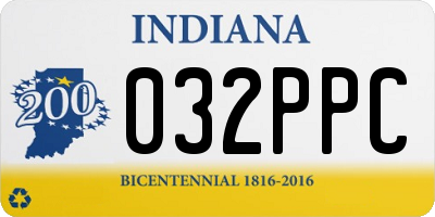 IN license plate 032PPC