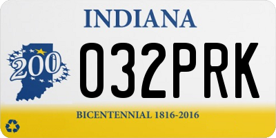 IN license plate 032PRK