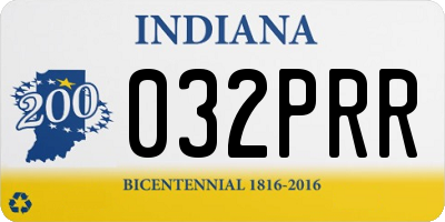 IN license plate 032PRR