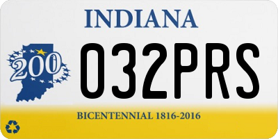 IN license plate 032PRS