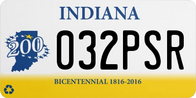 IN license plate 032PSR