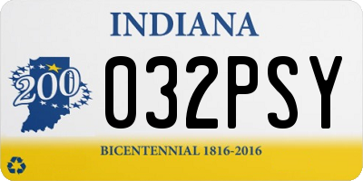 IN license plate 032PSY