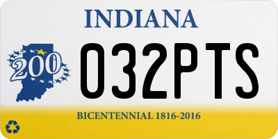 IN license plate 032PTS