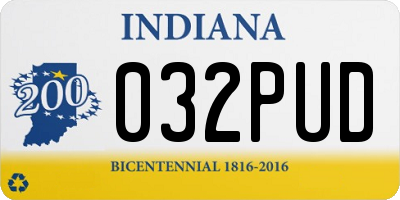 IN license plate 032PUD