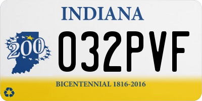IN license plate 032PVF