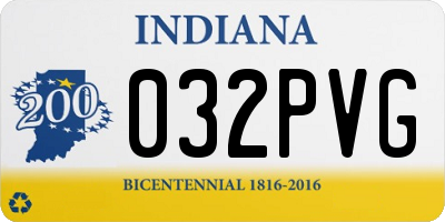 IN license plate 032PVG