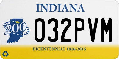IN license plate 032PVM