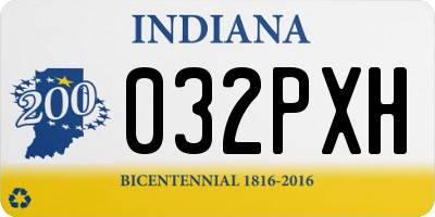 IN license plate 032PXH