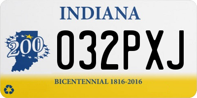 IN license plate 032PXJ