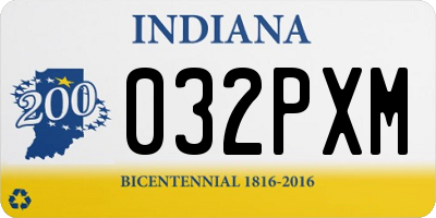 IN license plate 032PXM