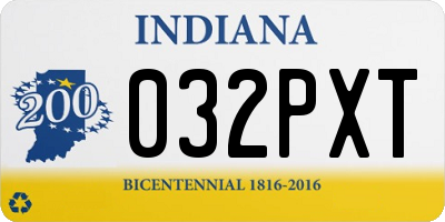 IN license plate 032PXT