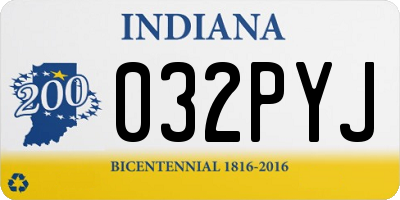 IN license plate 032PYJ
