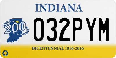 IN license plate 032PYM