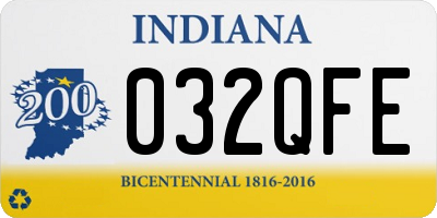 IN license plate 032QFE