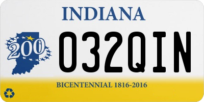 IN license plate 032QIN
