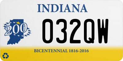 IN license plate 032QW