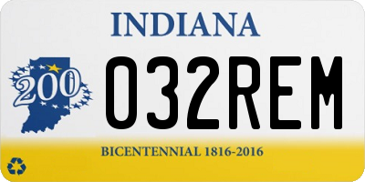 IN license plate 032REM