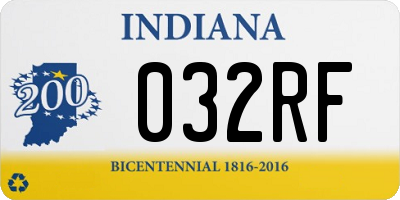 IN license plate 032RF