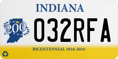 IN license plate 032RFA
