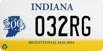 IN license plate 032RG