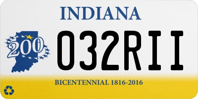 IN license plate 032RII