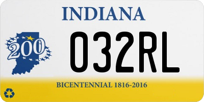 IN license plate 032RL