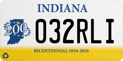 IN license plate 032RLI