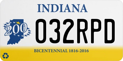 IN license plate 032RPD