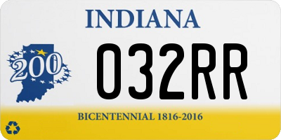 IN license plate 032RR