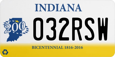 IN license plate 032RSW