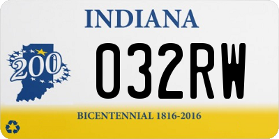 IN license plate 032RW