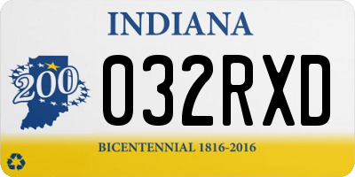 IN license plate 032RXD