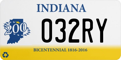 IN license plate 032RY