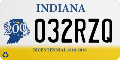 IN license plate 032RZQ