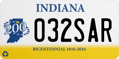IN license plate 032SAR