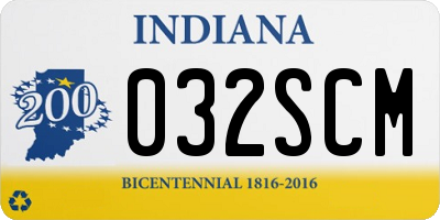 IN license plate 032SCM