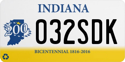 IN license plate 032SDK