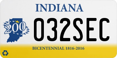 IN license plate 032SEC