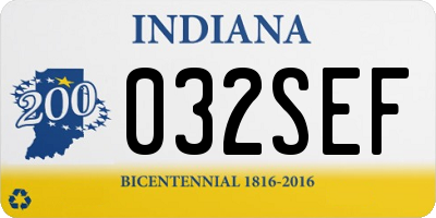 IN license plate 032SEF