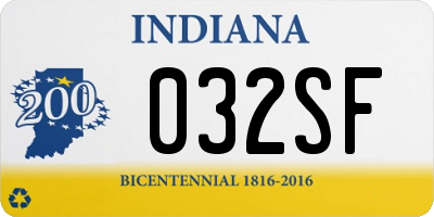 IN license plate 032SF