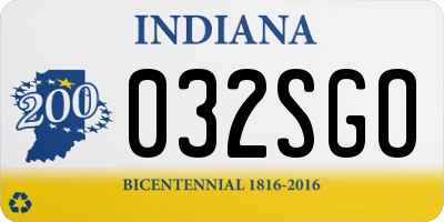 IN license plate 032SGO