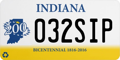 IN license plate 032SIP