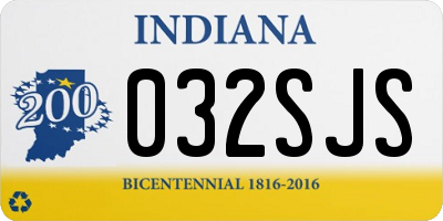 IN license plate 032SJS