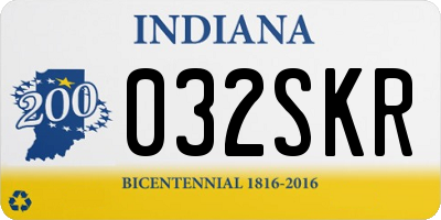 IN license plate 032SKR