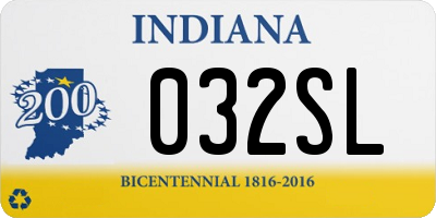 IN license plate 032SL